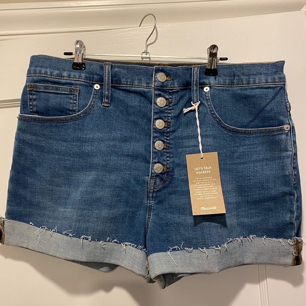 Madewell high rise denim shorts Size 31 NWT